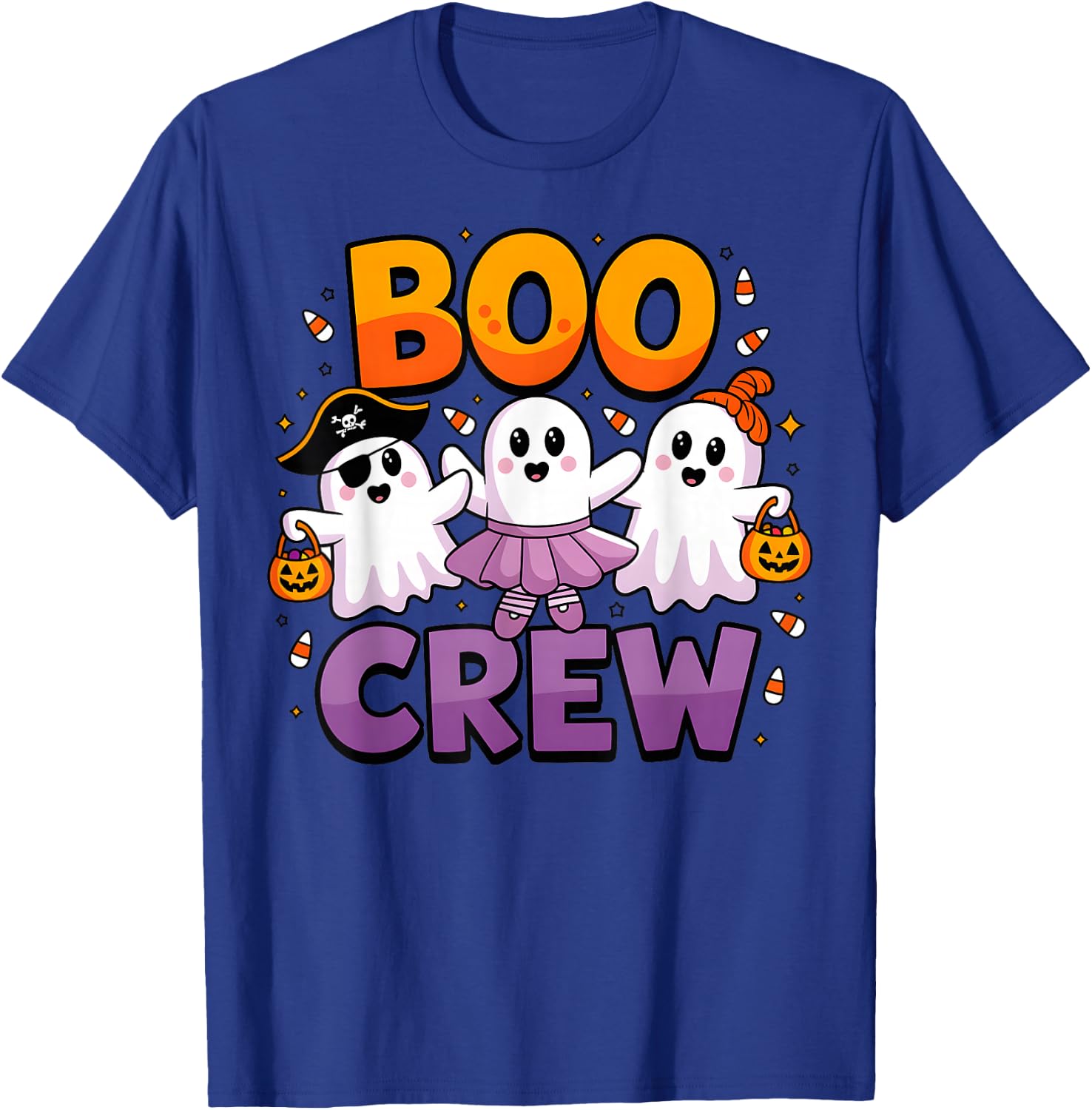 Boo Crew Cute Halloween Ghosts Matching Family Outfit T-Shirt - T-Shirt | Royal