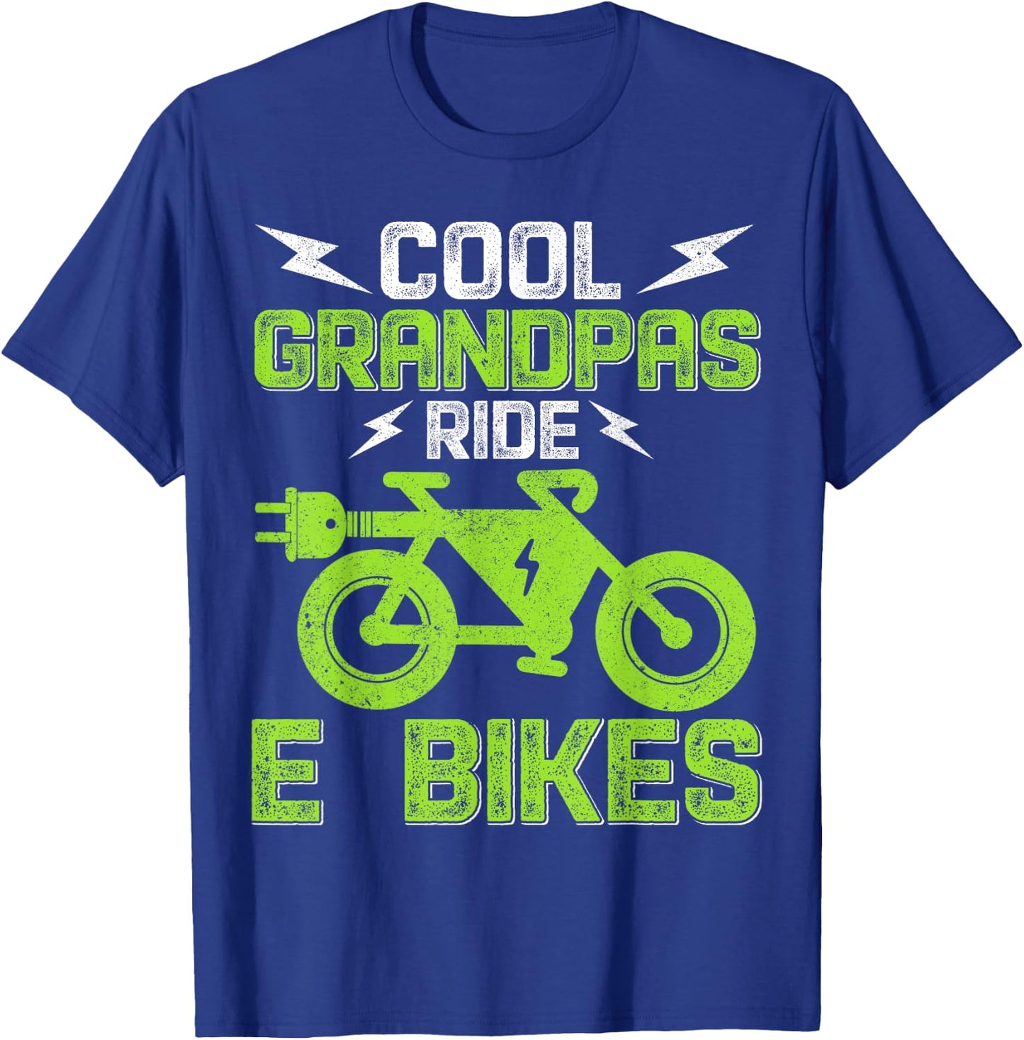 Cool Grandpas Ride E-Bikes E-Bike Cycling T-Shirt - T-Shirt | Royal