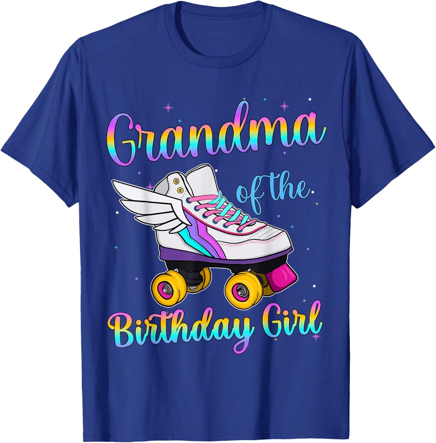 Grandma of the Birthday girl Rolling skate Family Party T-Shirt - T-Shirt | Royal
