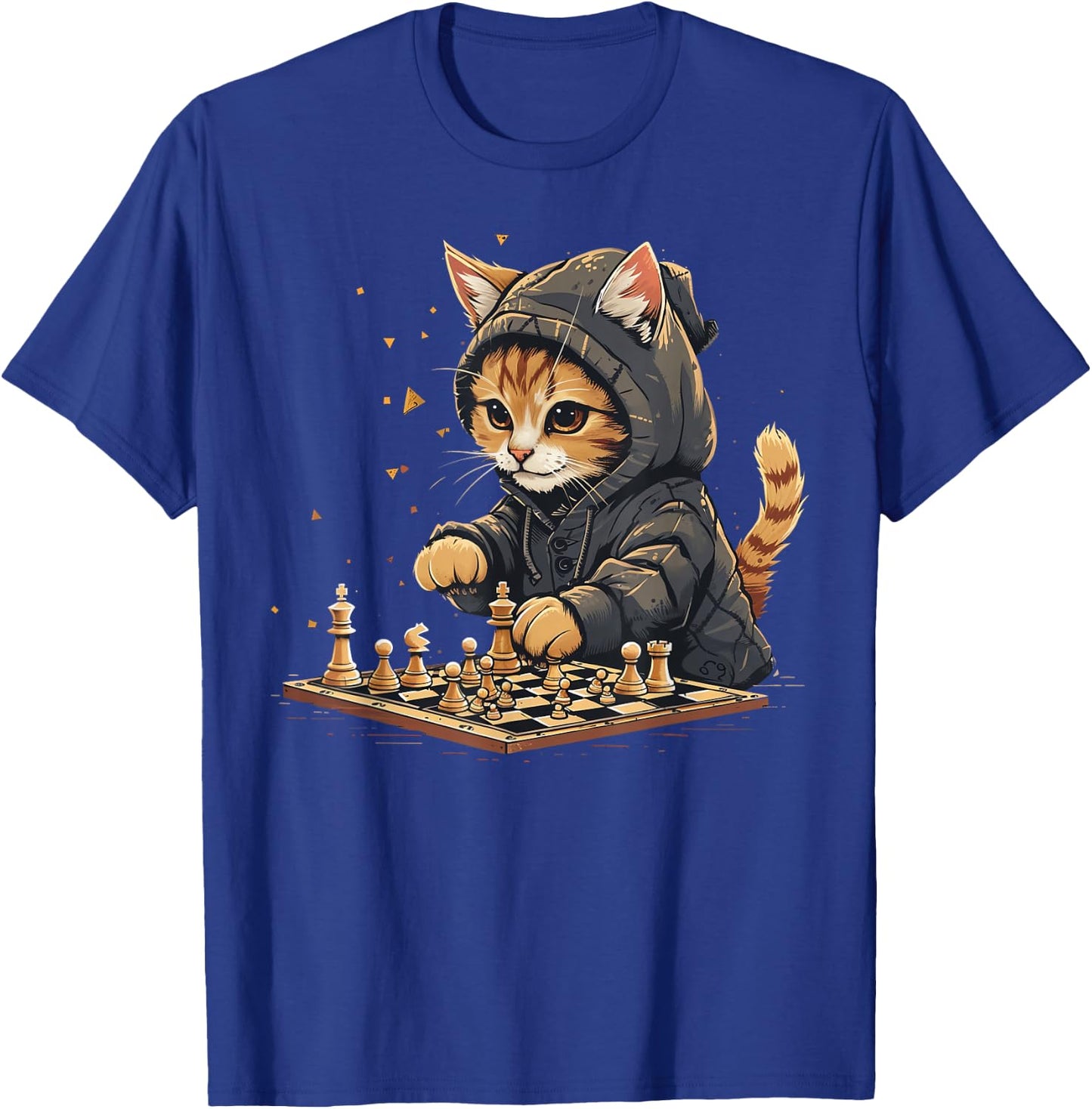 Chess Men's Women's & Children's Cat Chess Player T-Shirt - T-Shirt | Royal