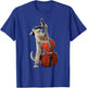 Bass Kitten Upright Double Guitarist Guitar Kitty Music Cat T-Shirt - T-Shirt | Royal