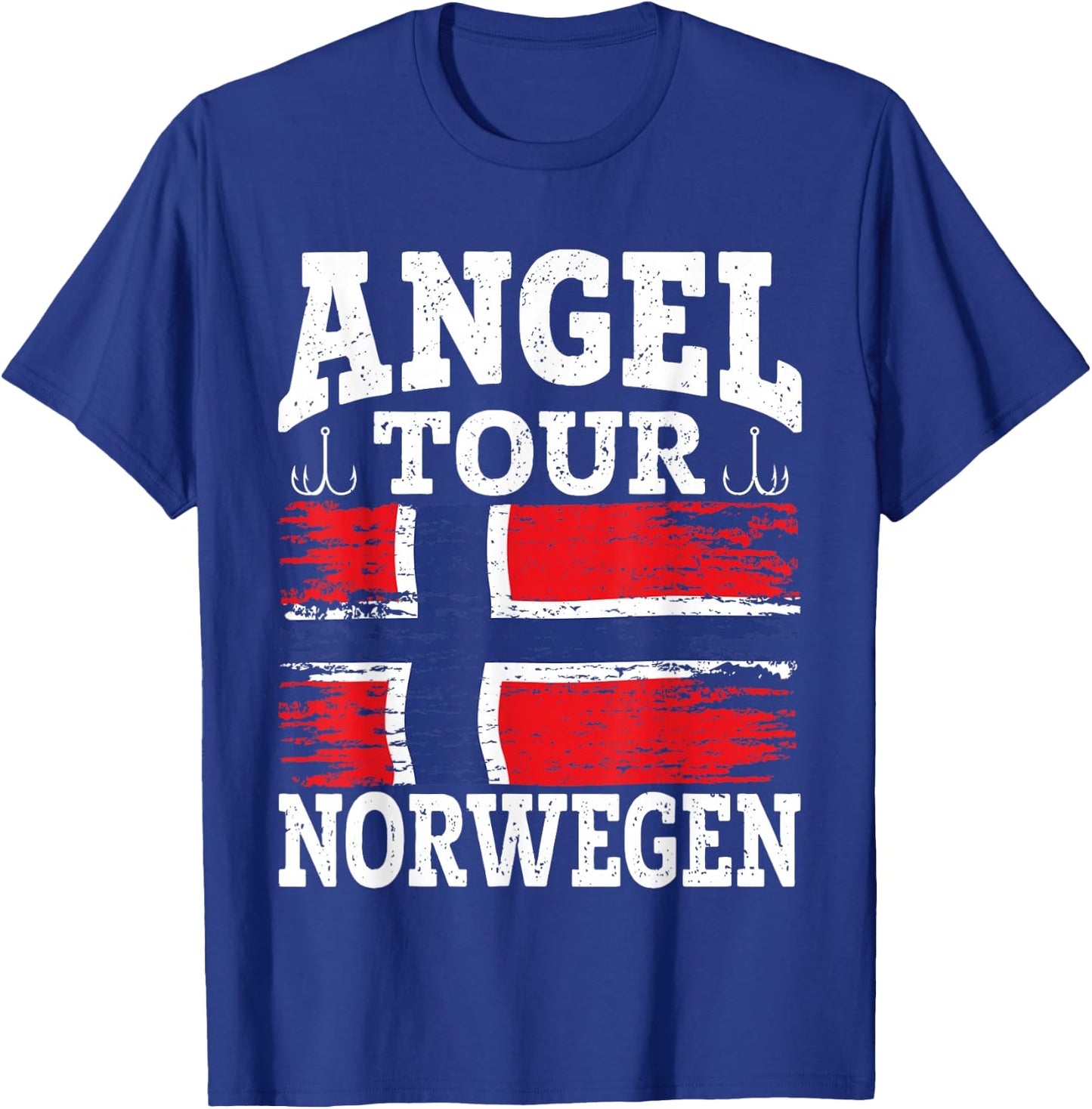 Angel Tour Norwegen Angelteam Angeltour Norwegen Flagge Angeln T-Shirt - T-Shirt | Royal