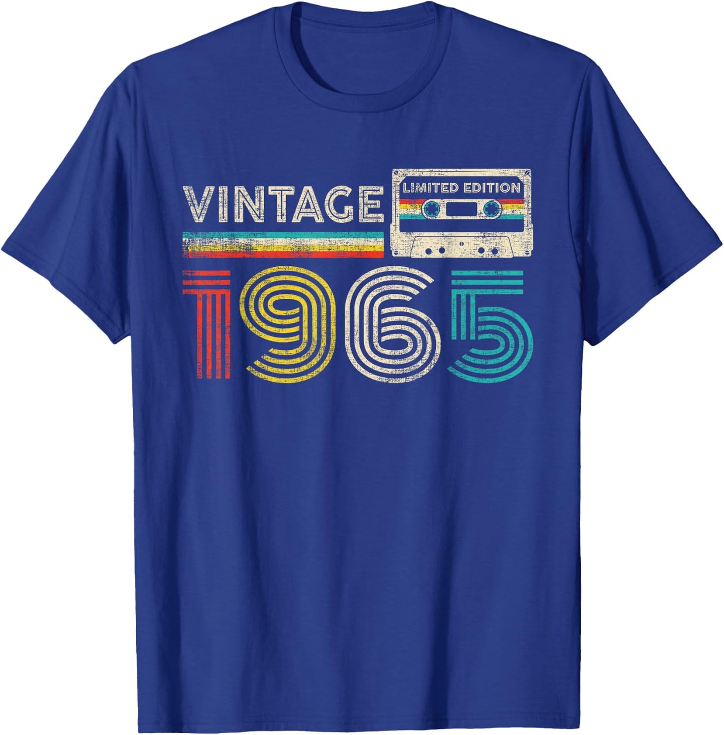 Vintage 1965 Classic Birthday 1965 Cassette Tape Vintage T-Shirt - T-Shirt | Royal