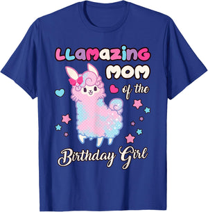 Llama Mom of the Birthday Girl Llamazing Mommy Mother T-Shirt - T-Shirt | Royal