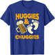 Huggies and Chuggies Funny Future Father Party T-Shirt - T-Shirt | Royal