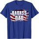 Badass Dad American Flag Men T-Shirt - T-Shirt | Royal