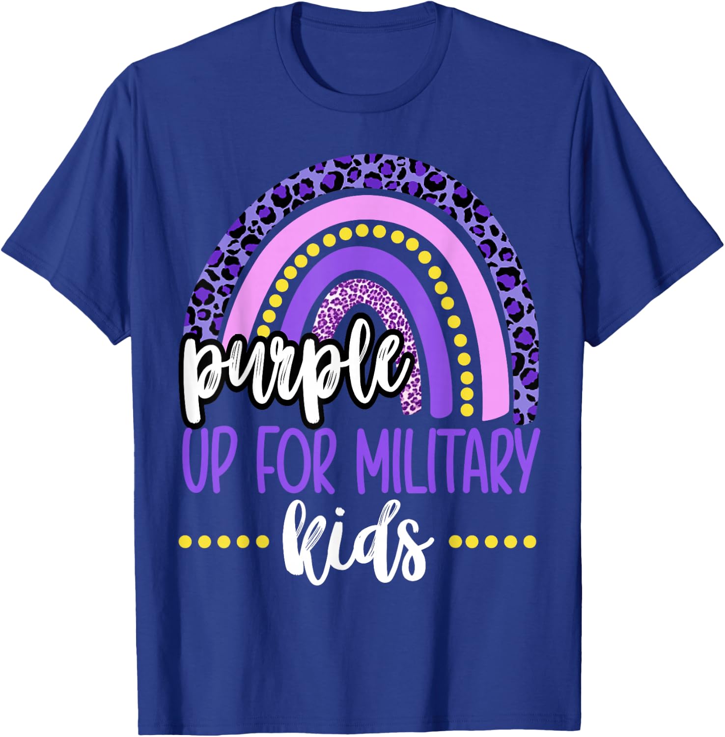Purple up for Military Kids/Rainbow Military Child Month Small T-Shirt - T-Shirt | Royal