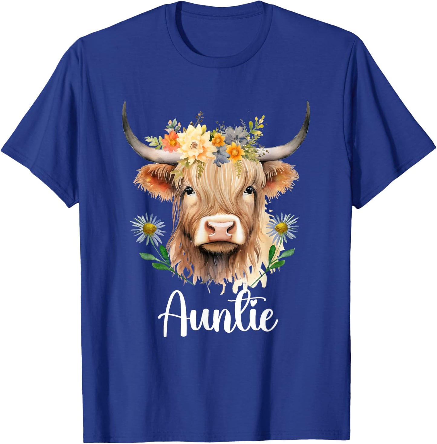 Cow Auntie Birthday Family Matching from niece or nephew T-Shirt - T-Shirt | Royal