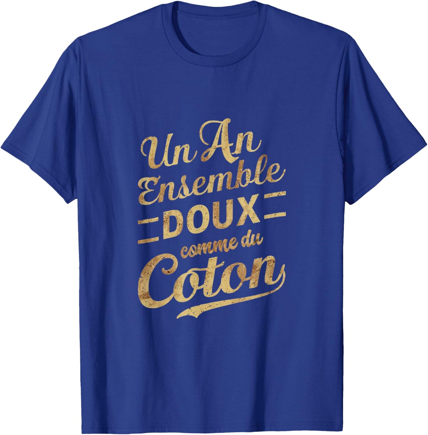 Gift 1 Year Wedding Anniversary Noces de coton , Black, S T-Shirt - T-Shirt | Royal
