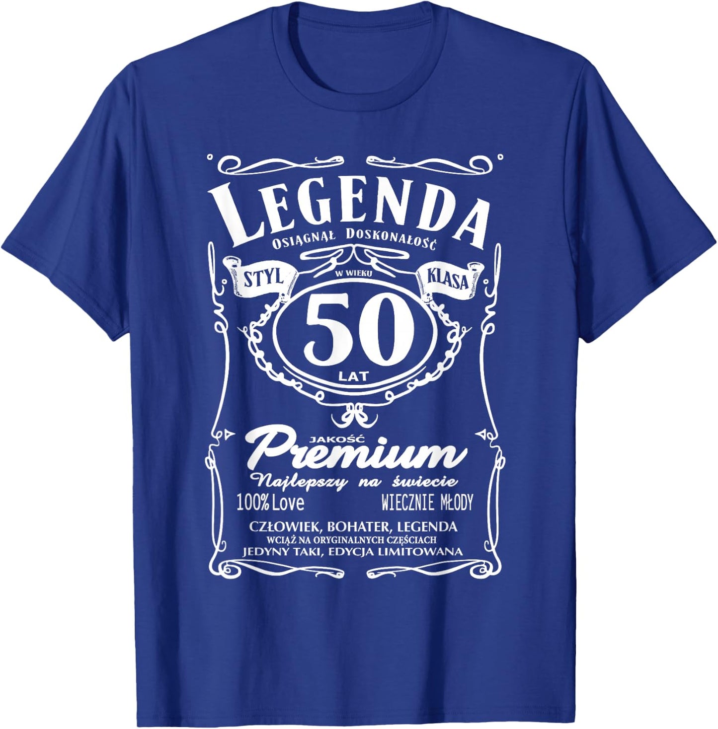 50 Urodziny 50 Lat Polska Koszulka Urodzinowa Prezent Polish T-Shirt - T-Shirt | Royal