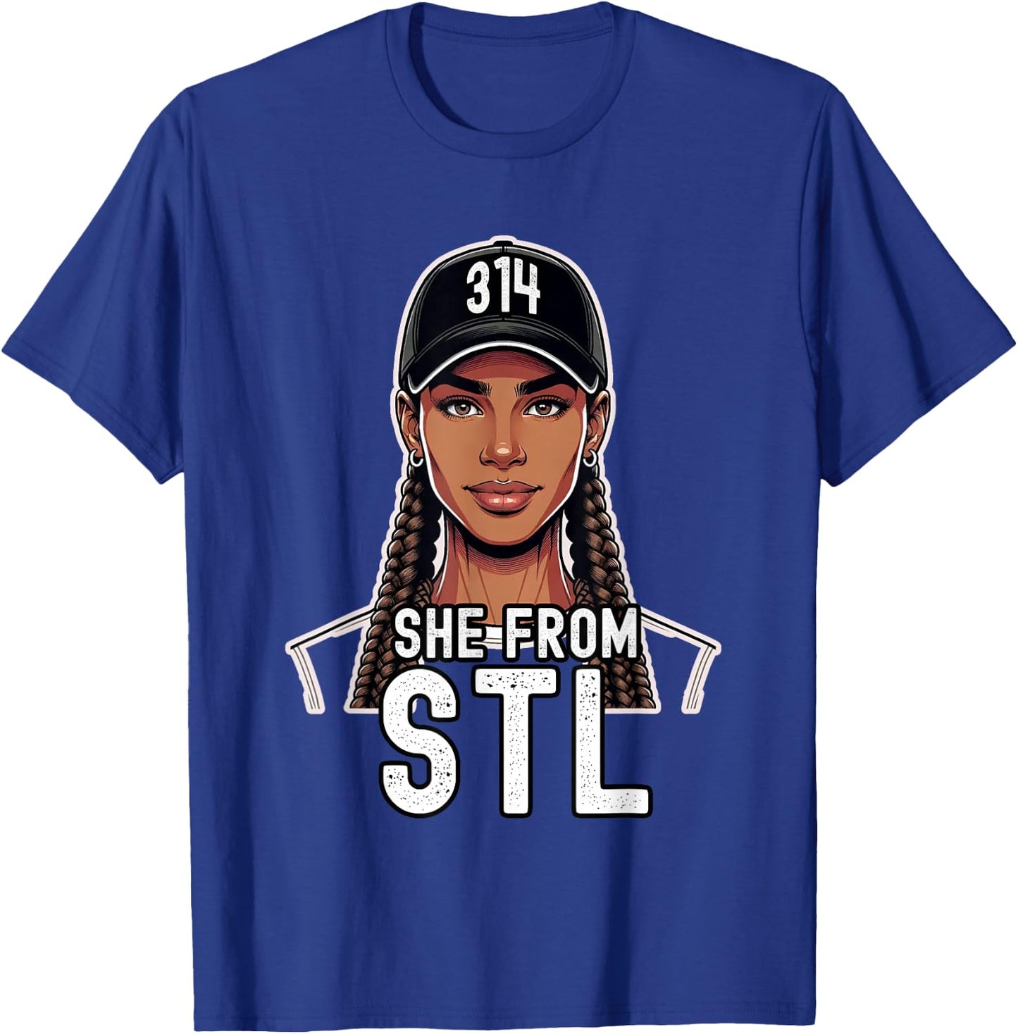 From St. Louis STL Hometown 314 Area Code T-Shirt - T-Shirt | Royal