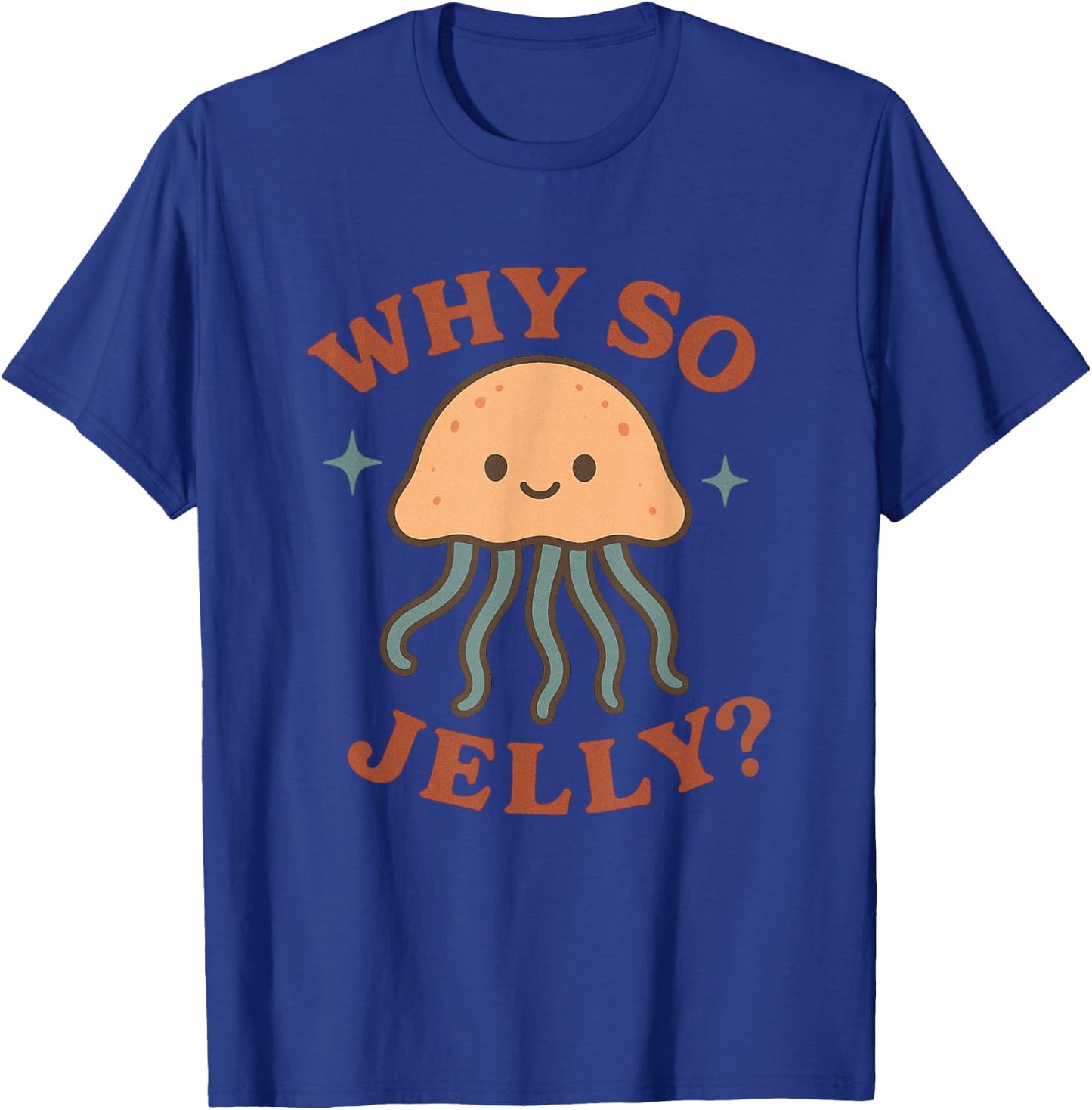 Cute Jellyfish Design Graphic T-Shirt - T-Shirt | Royal