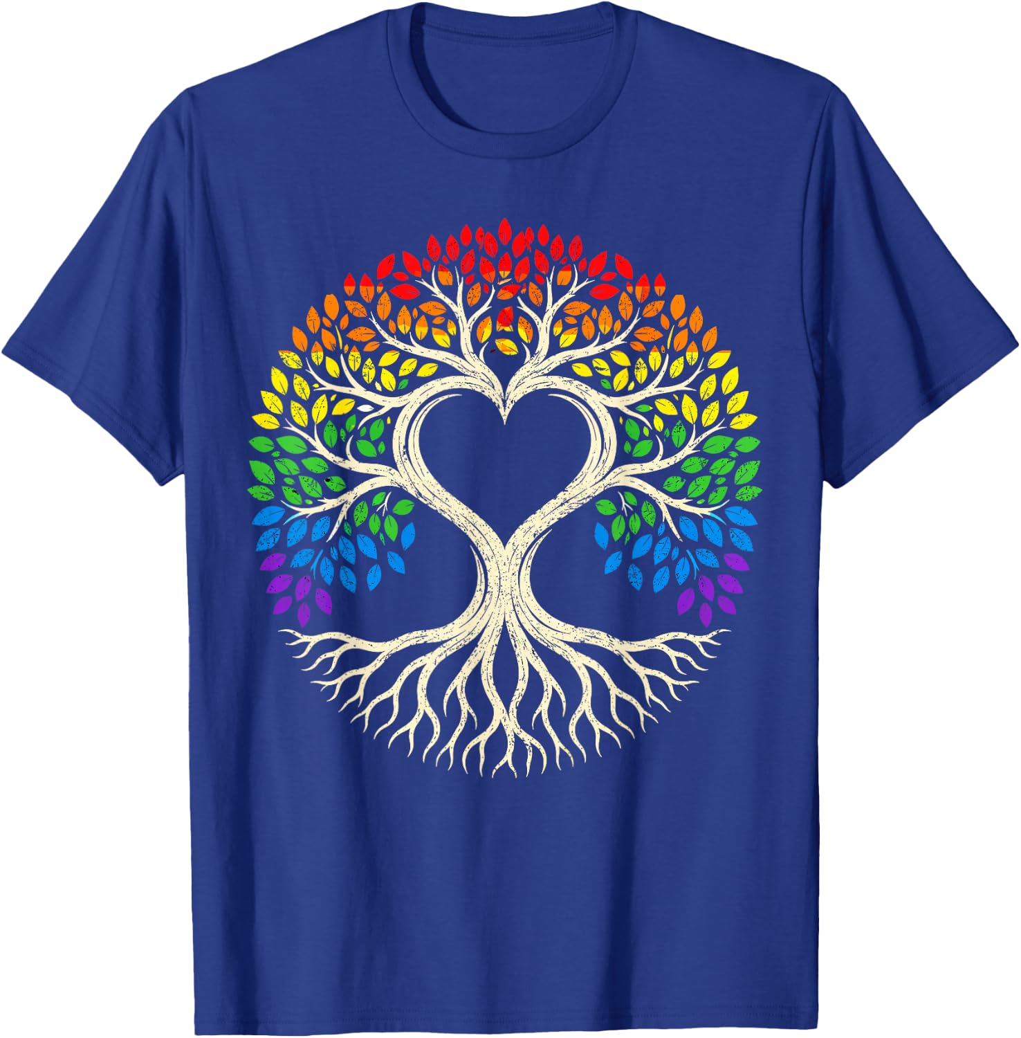 Tree Life Rainbow LGBT Flag Ally Gay Pride T-Shirt - T-Shirt | Royal