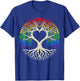 Tree Life Rainbow LGBT Flag Ally Gay Pride T-Shirt - T-Shirt | Royal