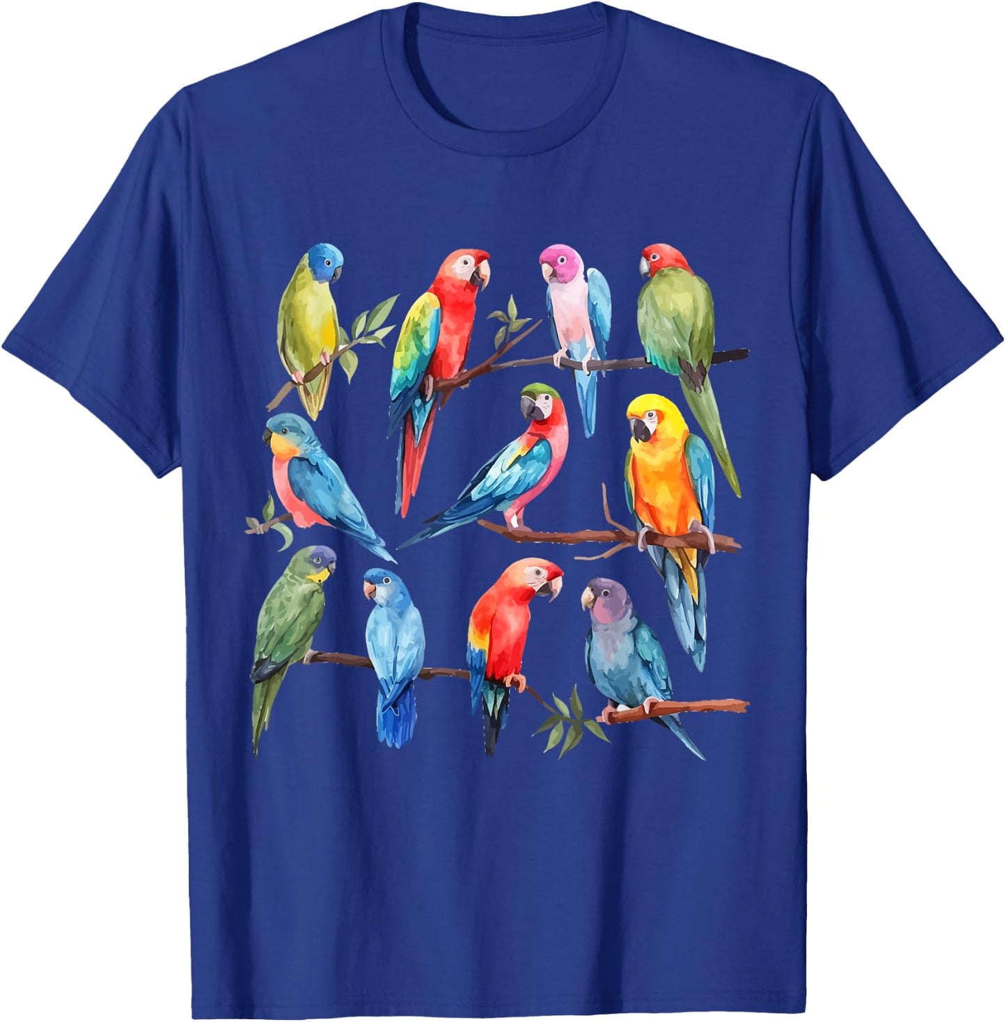 Colorful Parrot Watercolor T-Shirt - T-Shirt | Royal