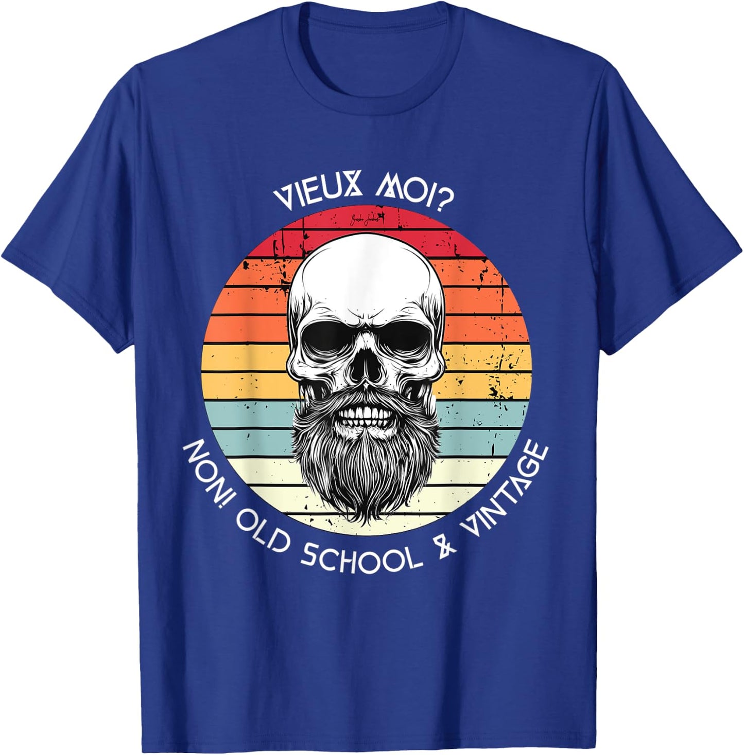 Old Me? No! Old School & Vintage Husband Gift , Black, S T-Shirt - T-Shirt | Royal