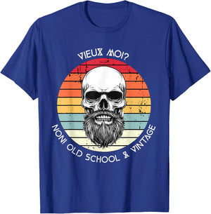 Old Me? No! Old School & Vintage Husband Gift , Black, S T-Shirt - T-Shirt | Royal