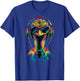 Strauss Bird Ostrich with Headphones Colourful Emu Music DJ Bouquets , black T-Shirt - T-Shirt | Royal