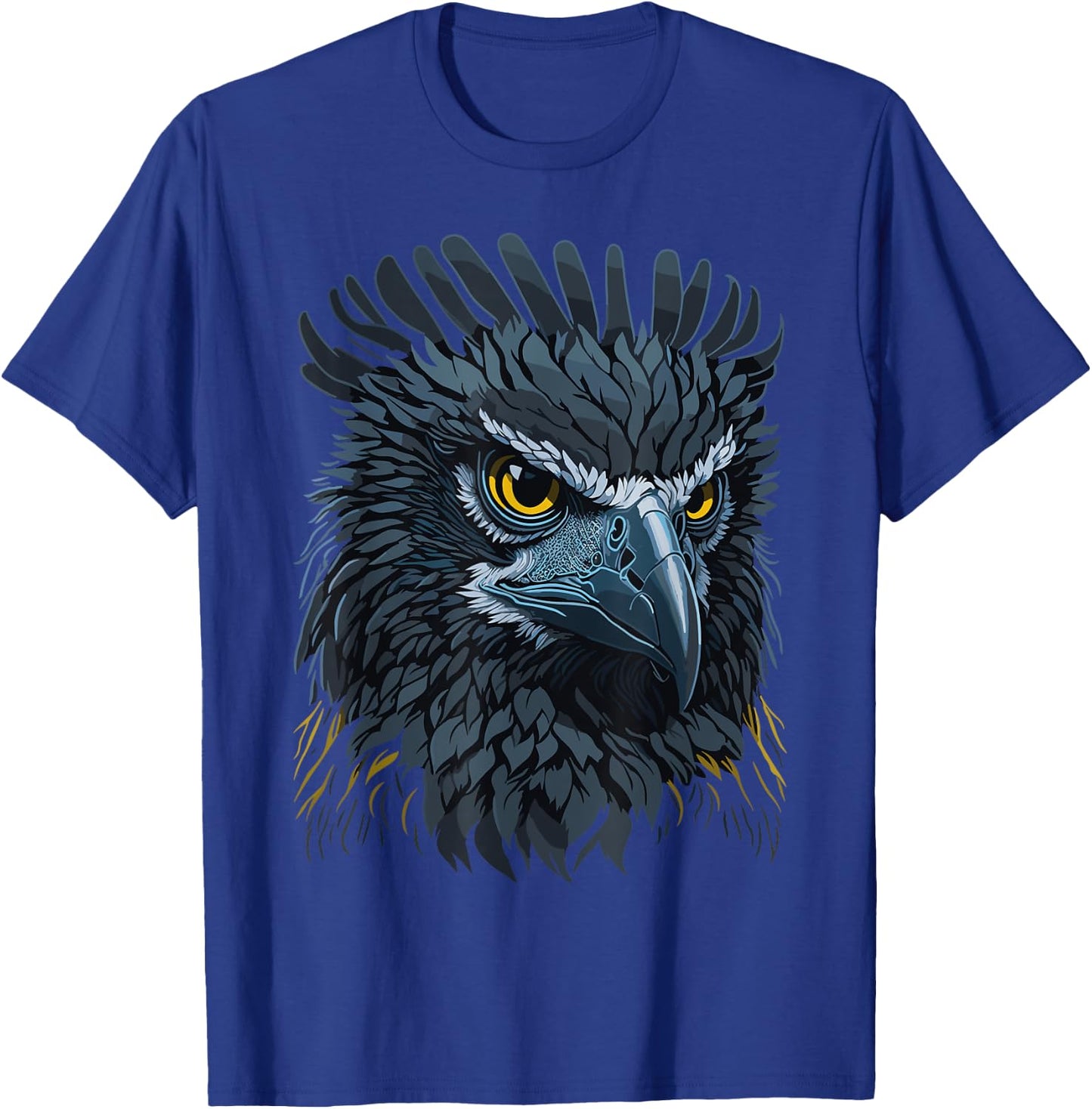 Eagle Harpy Face, American Harpy Eagle Bird T-Shirt - T-Shirt | Royal