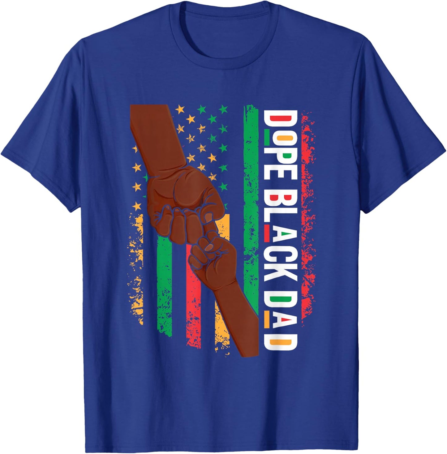 Fathers Day Dope Black Dad African American Pride Father Men T-Shirt - T-Shirt | Royal