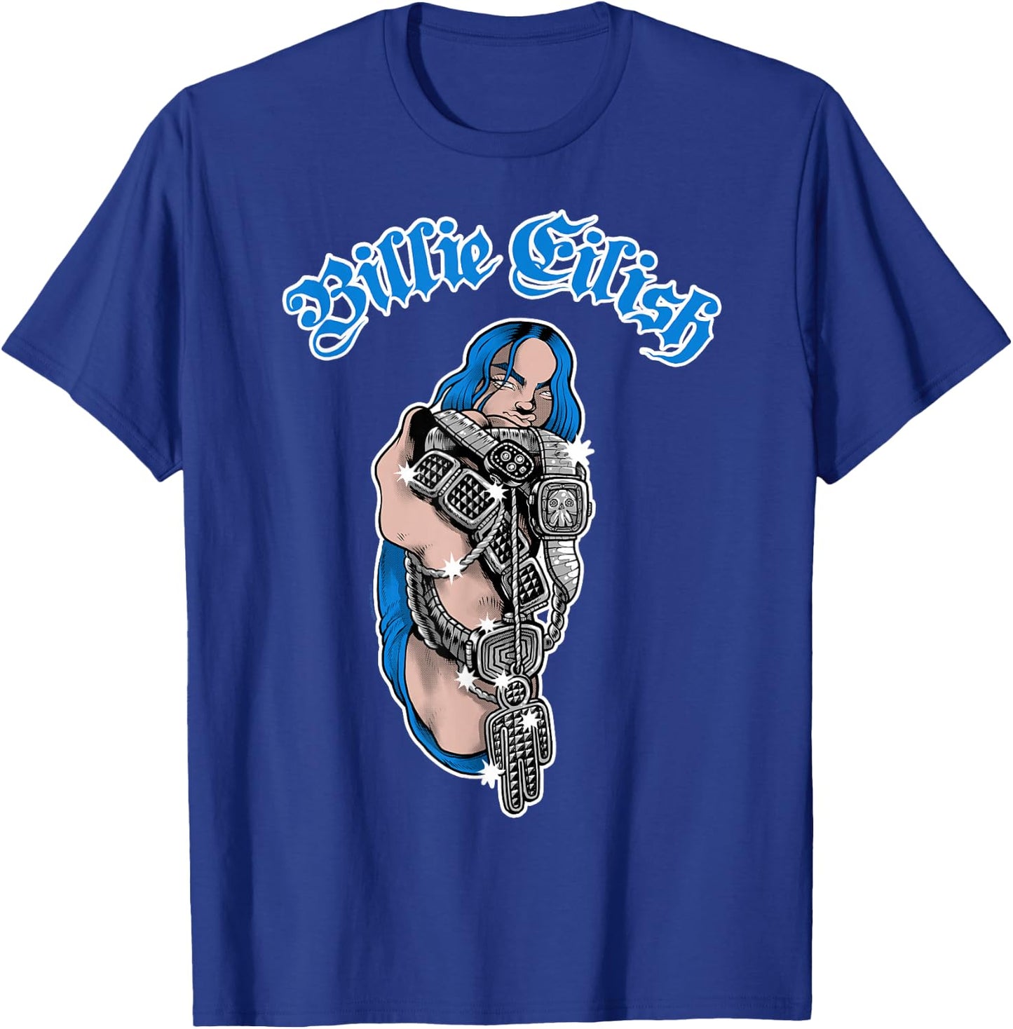 Billie Eilish Bling Music by Rock Off T-Shirt - T-Shirt | Royal