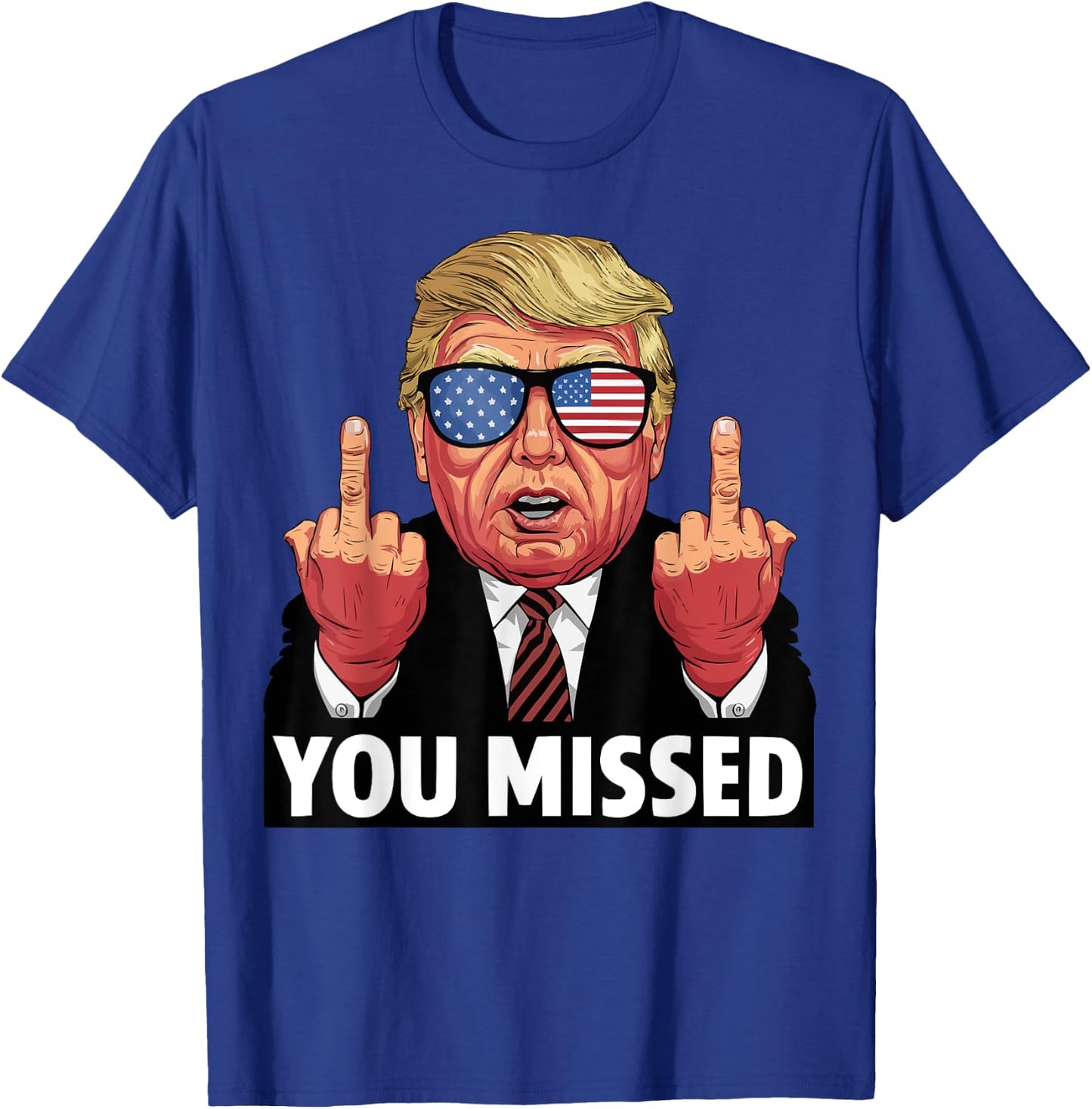 Shot Republican Pro Trump, President 2024 T-Shirt - T-Shirt | Royal