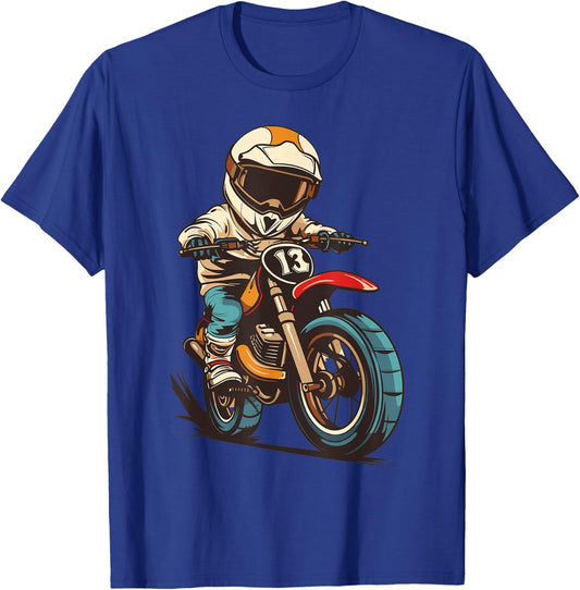 Retro Motocross, Kids Dirt Bike T-Shirt - T-Shirt | Royal
