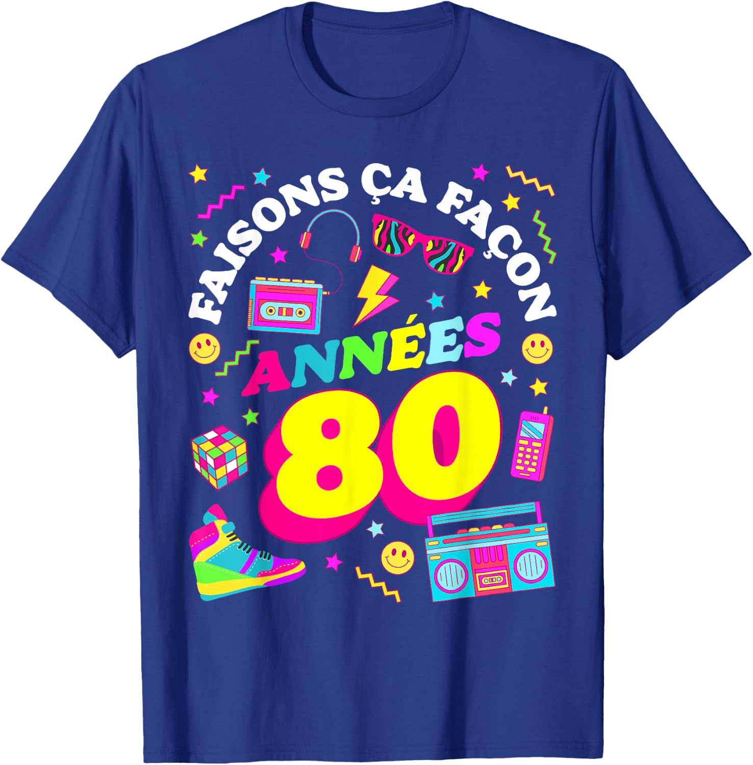 Party 80s Birthday Party 80s Retro Style T-Shirt - T-Shirt | Royal