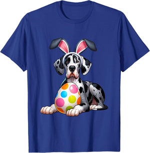 Great Dane Lovers Easter Egg Eggs Bunny Rabbits Men Women T-Shirt - T-Shirt | Royal