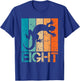 8th Lizard Birthday 8 Year Old 8yr Boy Girl Birthday Reptile T-Shirt - T-Shirt | Royal