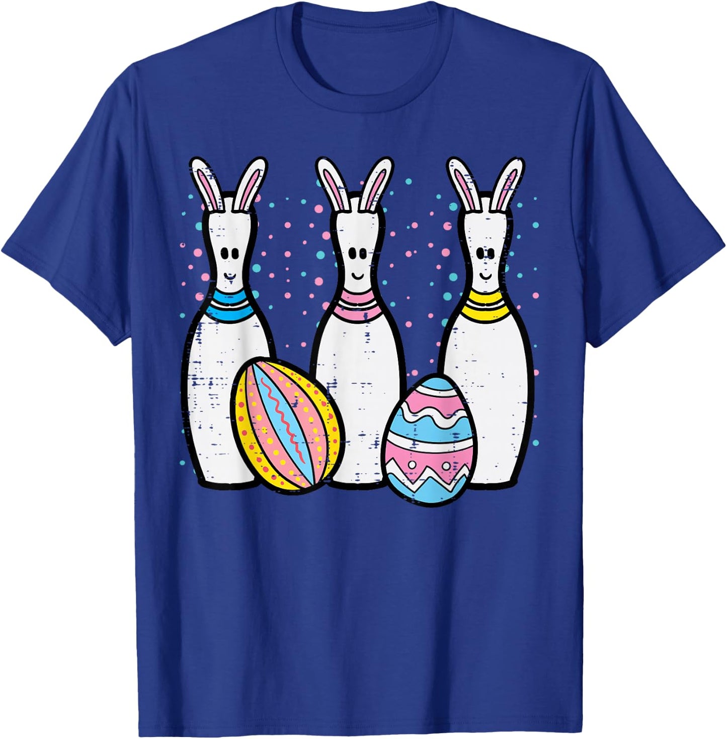 Easter Bowling Egg Hunting Funny Bowler Men Women Kids Youth T-Shirt - T-Shirt | Royal