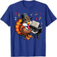 Funny Thanksgiving Turkey Playing Piano Music Lover T-Shirt - T-Shirt | Royal