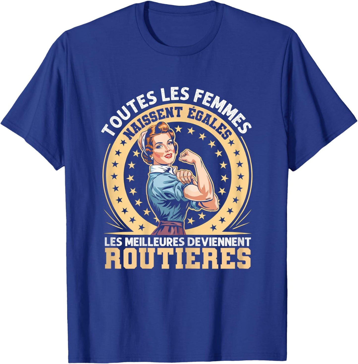 The Best Women Are Road Gift Chauffeuse Retro , Black, Female X-Small T-Shirt - T-Shirt | Royal