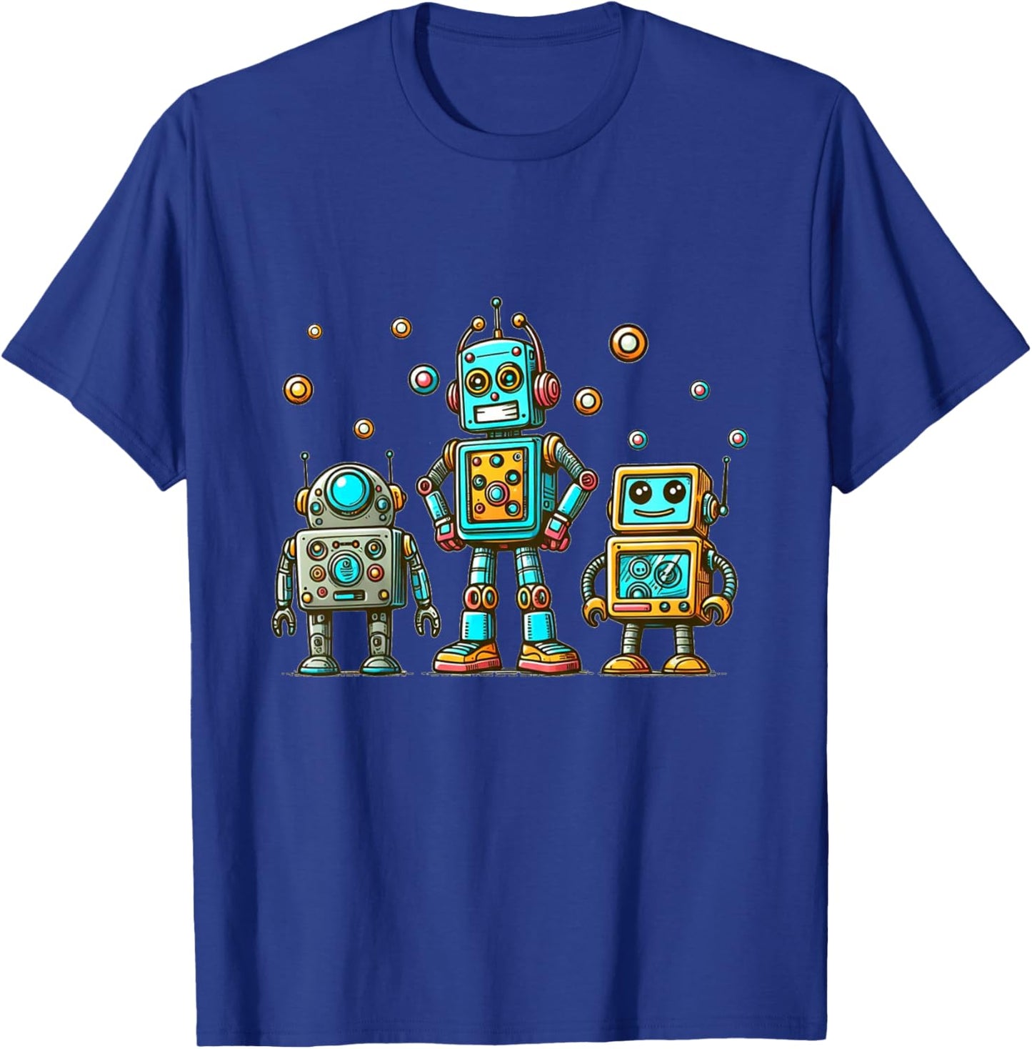 Kids Robot Science Technology Future | Kids Girls & Boys , Blue, 2 T-Shirt - T-Shirt | Royal
