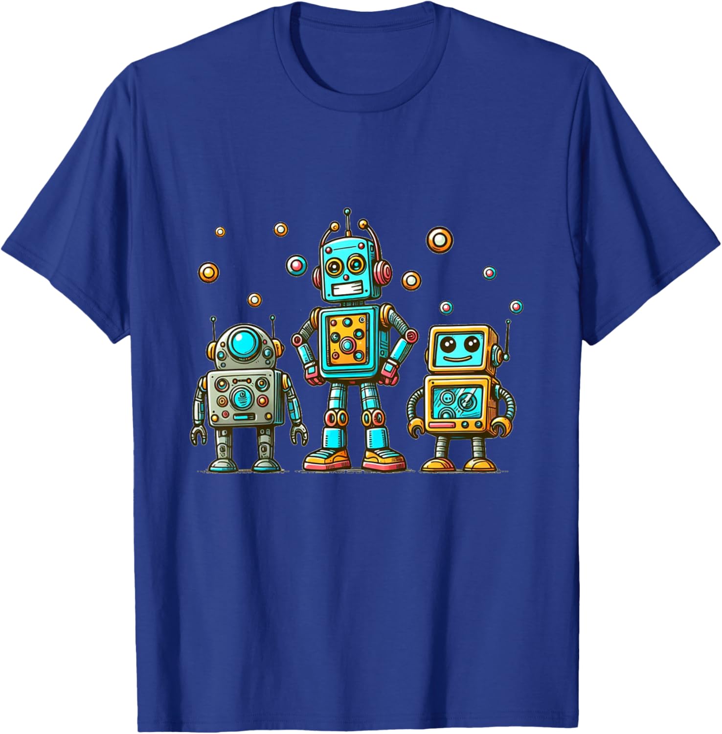 Kids Robot Science Technology Future | Kids Girls & Boys , Blue, 2 T-Shirt - T-Shirt | Royal