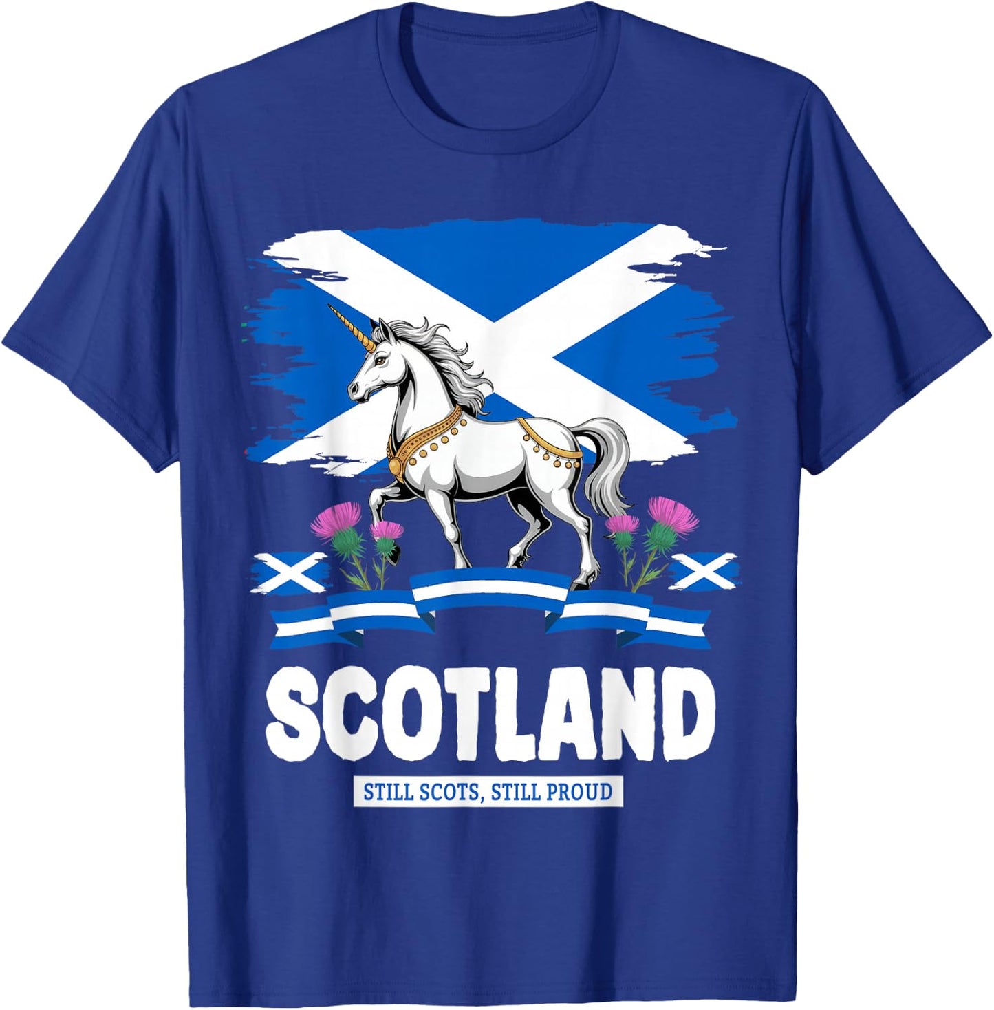 Scottish Unicorn Outfit Idea For Toddlers & Kids Scotland T-Shirt - T-Shirt | Royal