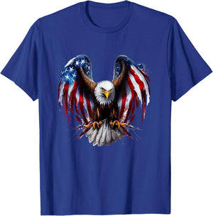 US Flagge als Adler - USA Flagge T-Shirt - T-Shirt | Royal
