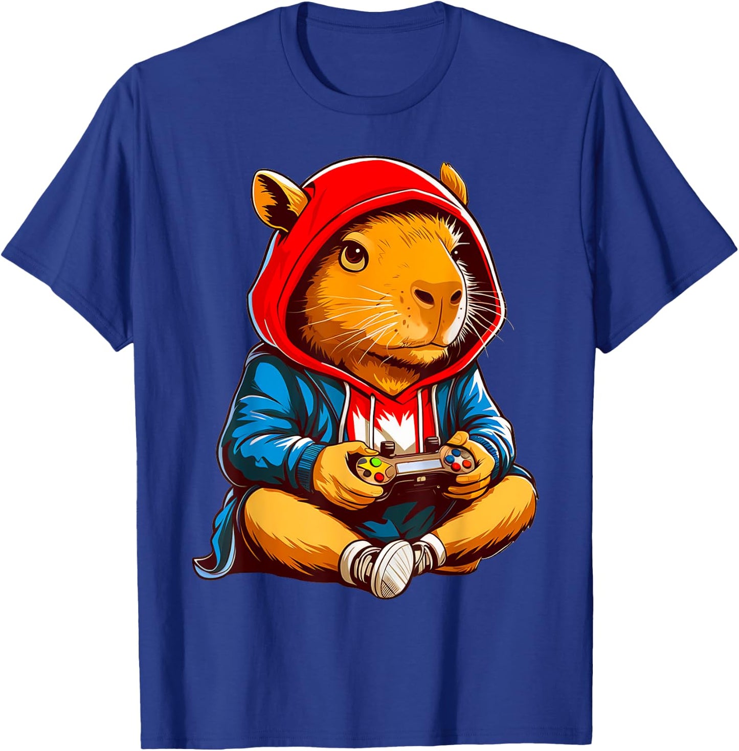 Capybara Video Games Funny Gaming Capy Men Teen Boys Kids T-Shirt - T-Shirt | Royal