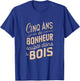 Gift 5 Years Wedding Anniversary Noces de bois , Black, S T-Shirt - T-Shirt | Royal