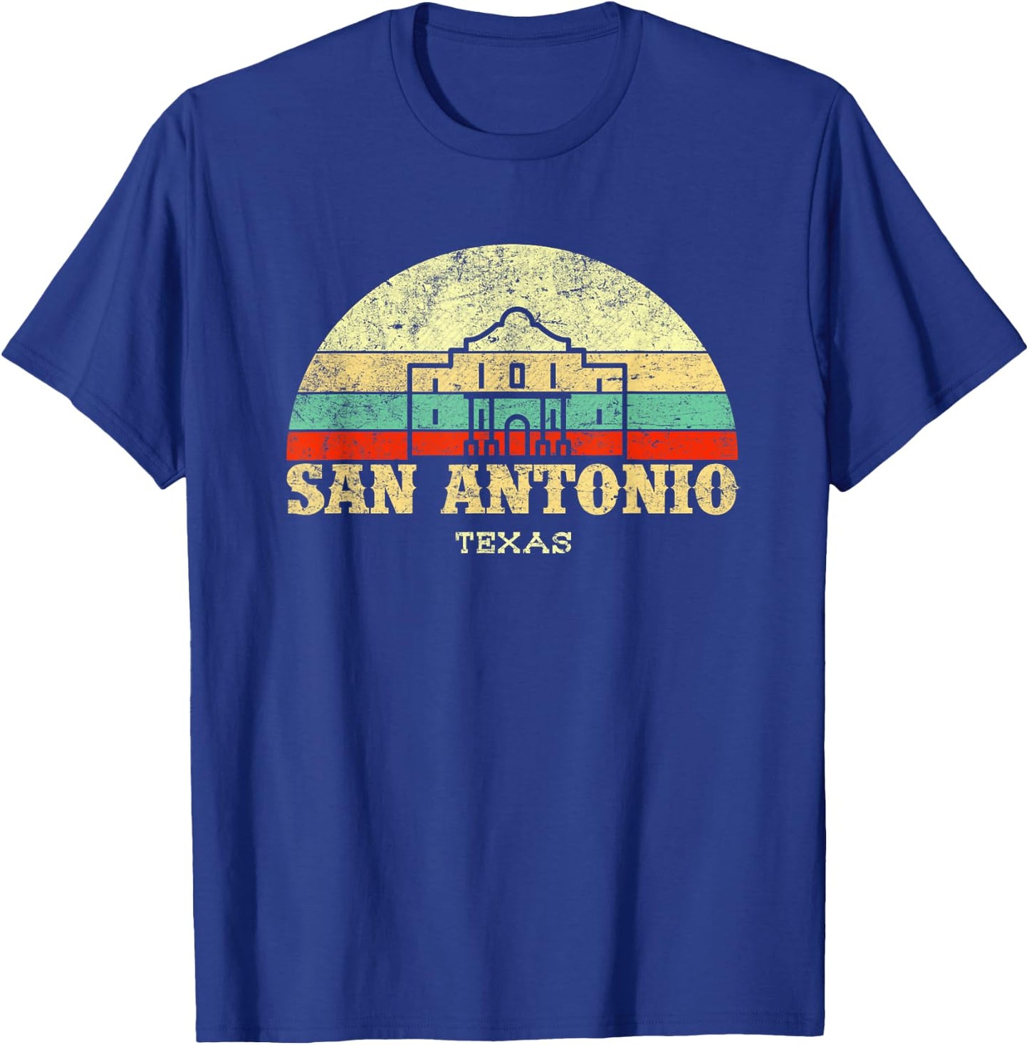 Retro The Alamo San Antonio Texas Lone Star State T-Shirt - T-Shirt | Royal