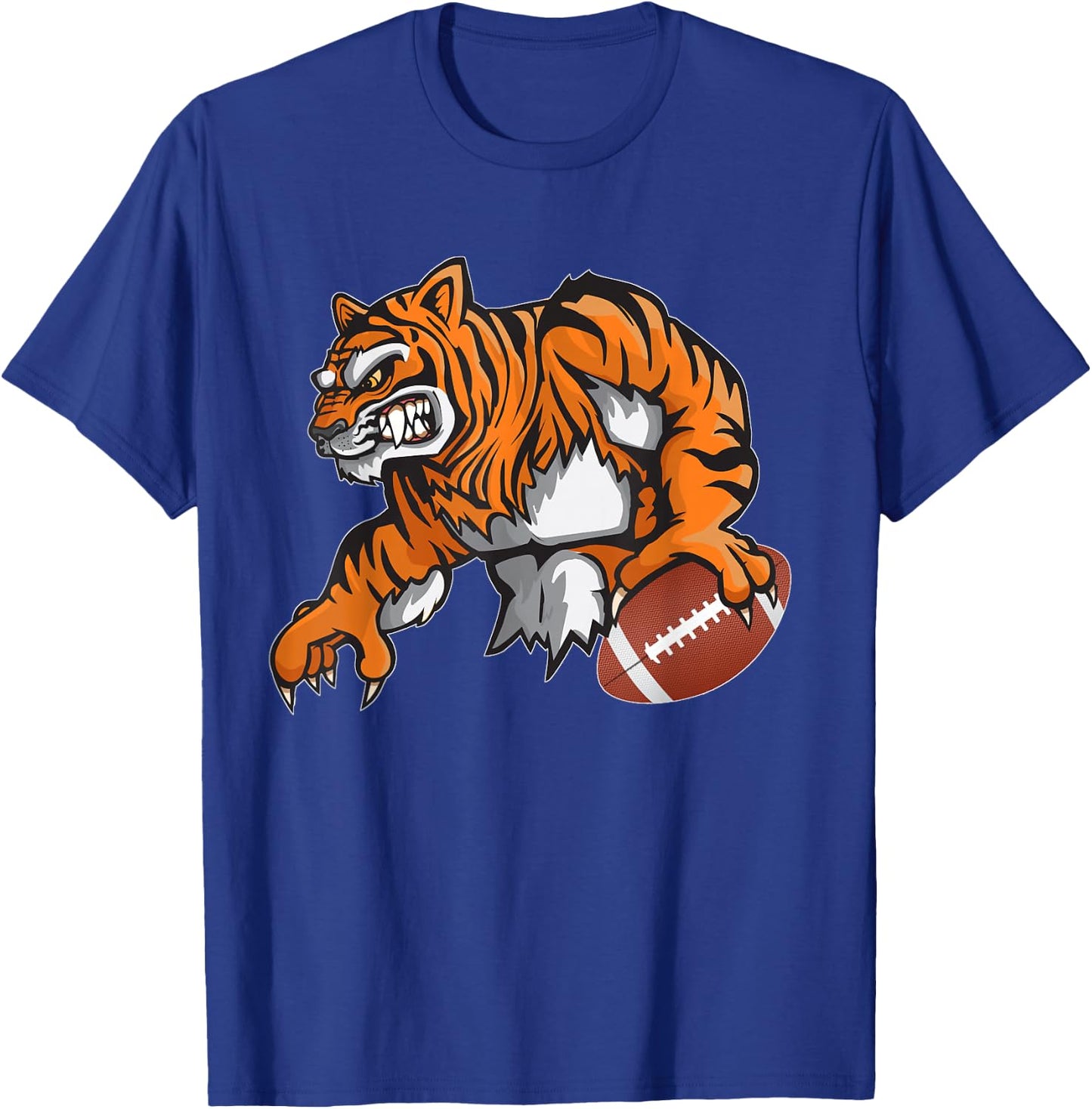 Tiger Football High School College Fan T-Shirt - T-Shirt | Royal