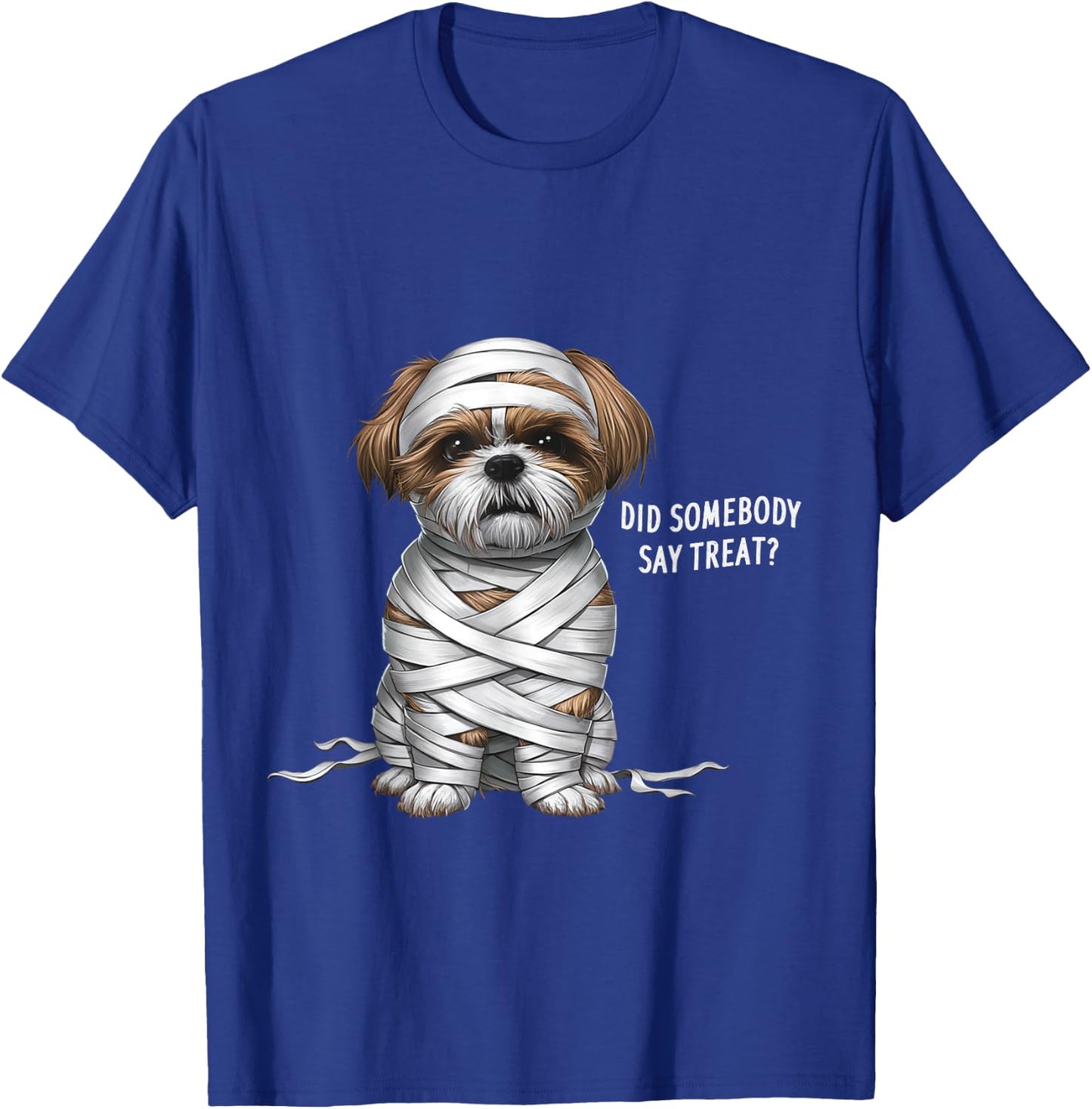 Shih Tzu Mummy Halloween Dog Men Women Kids T-Shirt - T-Shirt | Royal