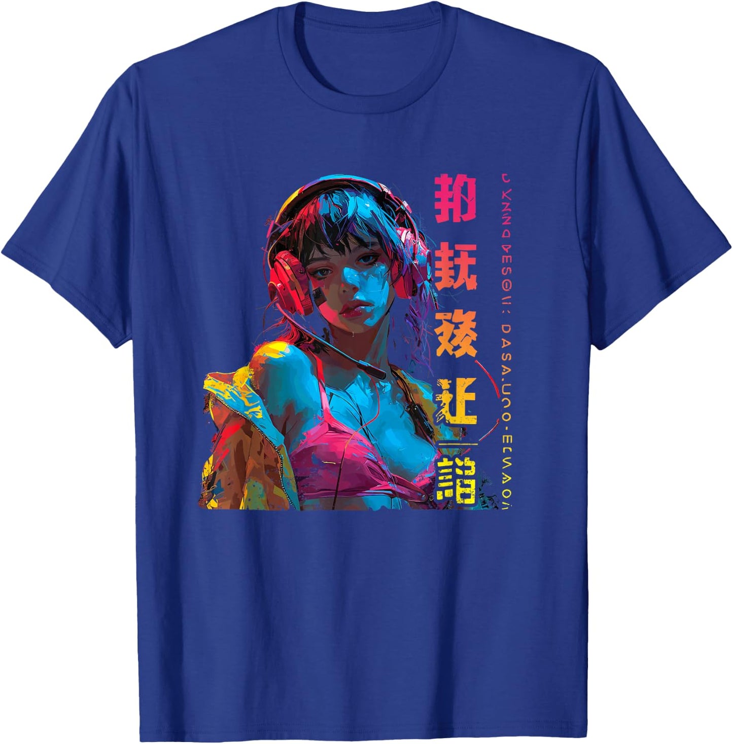 Anime Cyberpunk Manga mädchen T-Shirt - T-Shirt | Royal