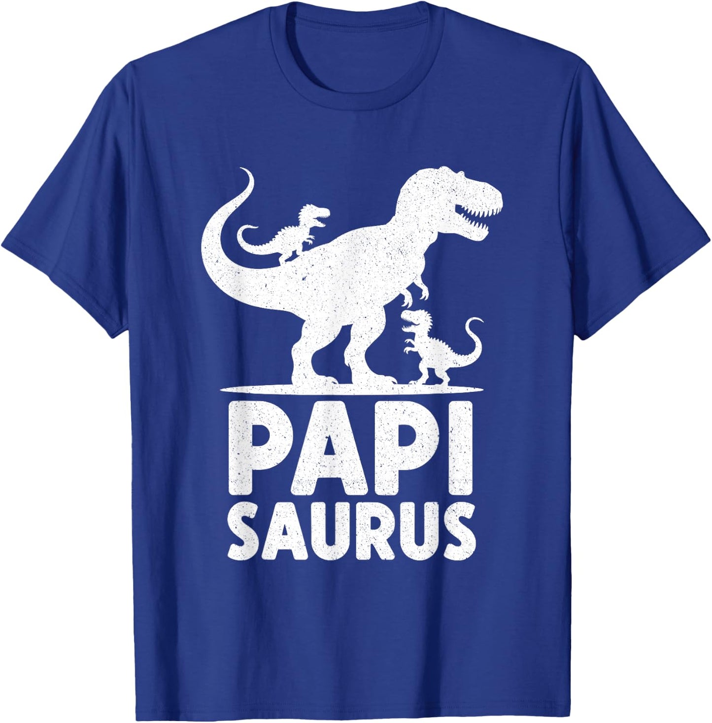 Papi Saurus Dinosaur Grandpa Of Two Grandkids Dino Family T-Shirt - T-Shirt | Royal