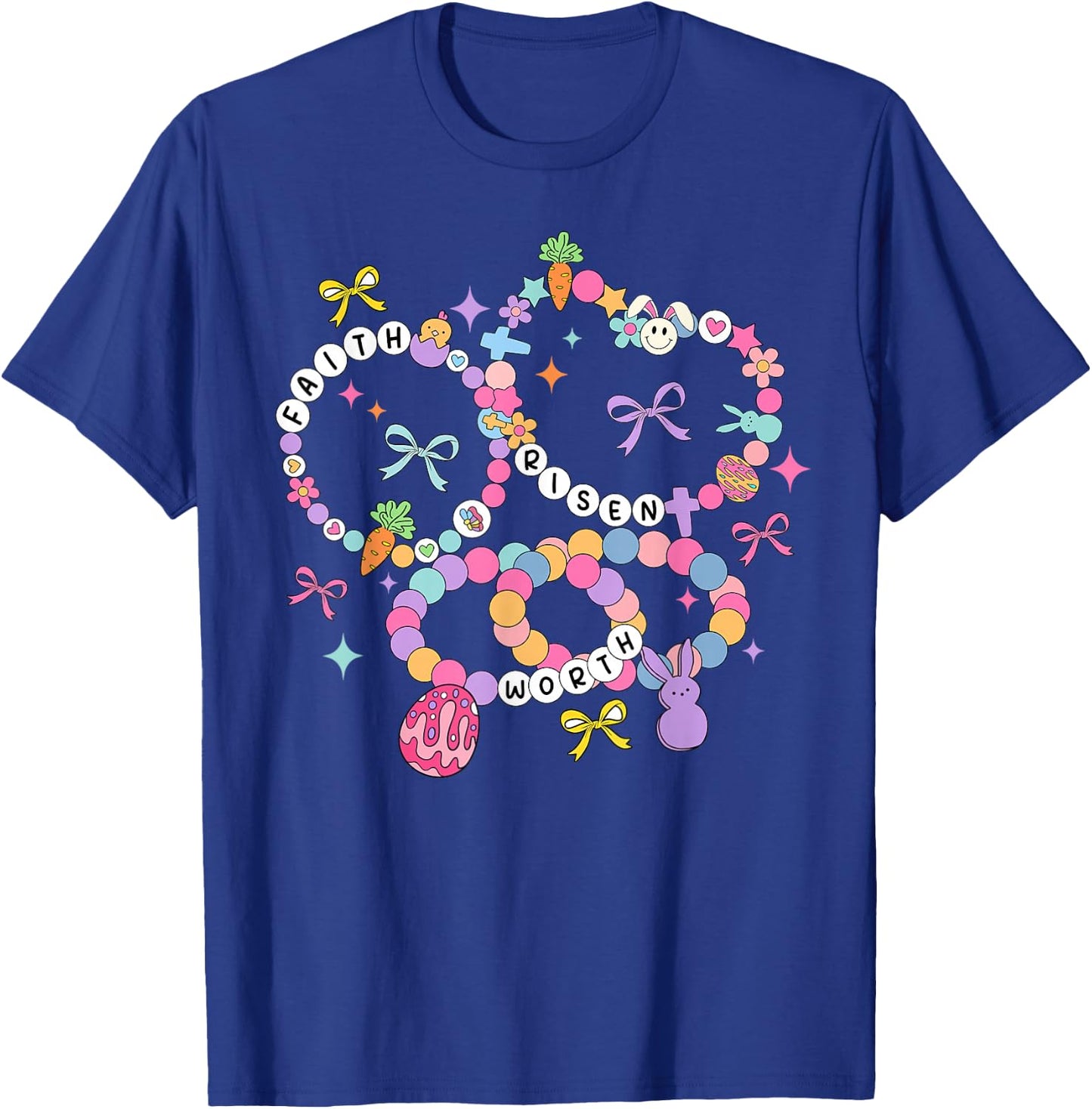 Happy Easter Friendship Bracelets Easter Day Women Girl Kids T-Shirt - T-Shirt | Royal