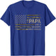 Papa Like A Grandpa Only Cooler Father's Day Camo USA Flag T-Shirt - T-Shirt | Royal