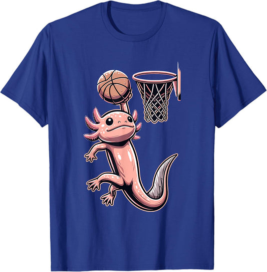 Axolotl Basketball Player Basketballer Sports T-Shirt - T-Shirt | Royal