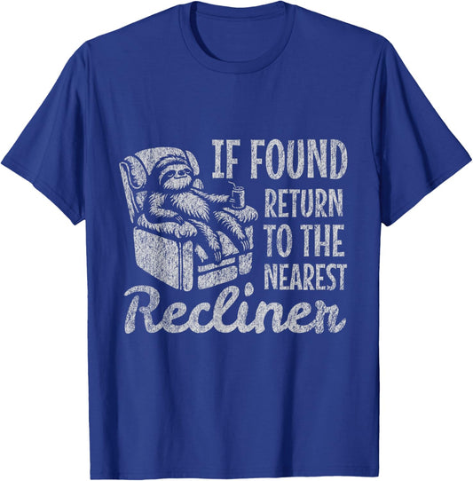 Grandpa Napping Fathers Day Recliner Funny Nap Dad Joke T-Shirt - T-Shirt | Royal