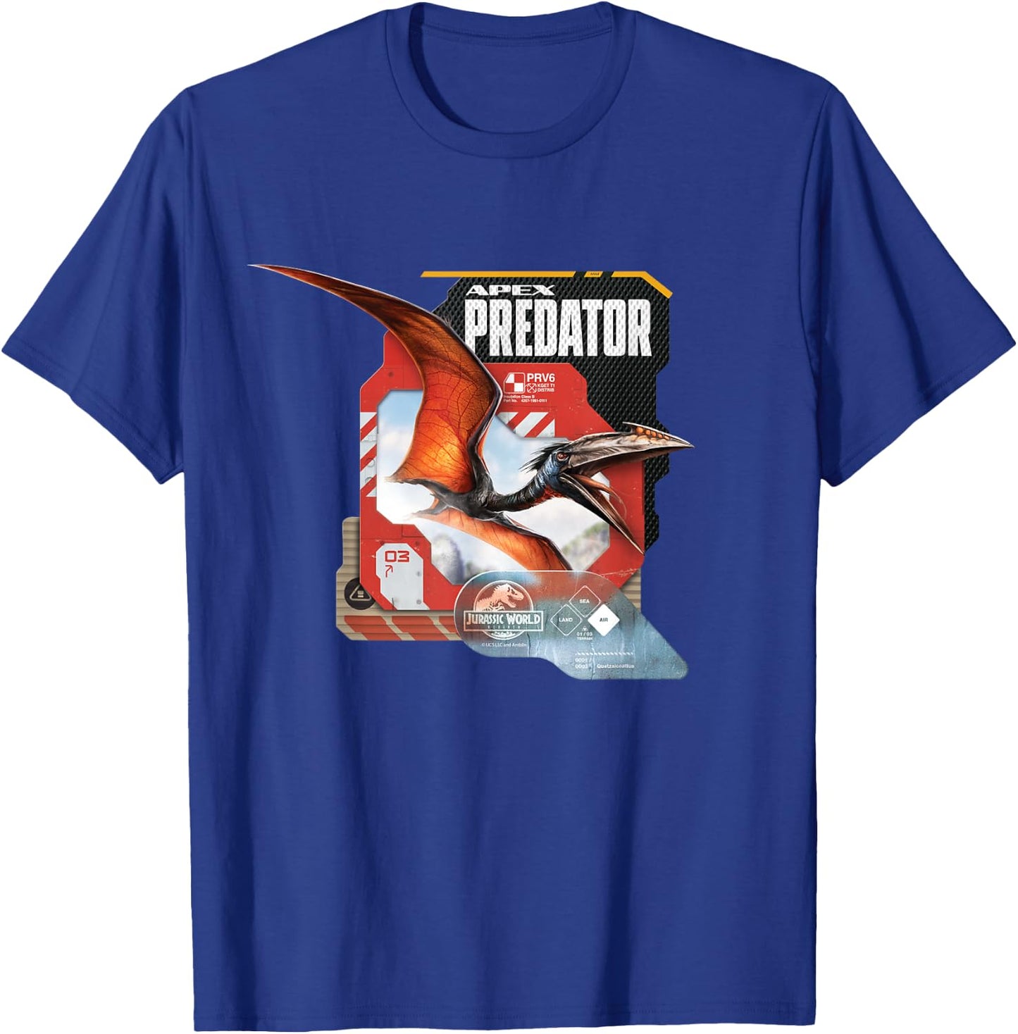 Jurassic World Rebirth Quetzalcoatlus Apex Predator T-Shirt - T-Shirt | Royal