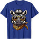Zebra Wearing Leopard Print Scarf And Sunglasses T-Shirt - T-Shirt | Royal